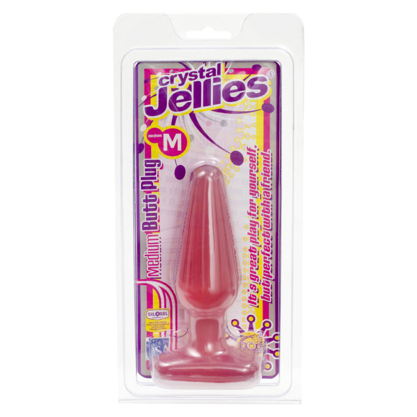 Crystal Jellies Medium Butt Plug Pink - Image 2