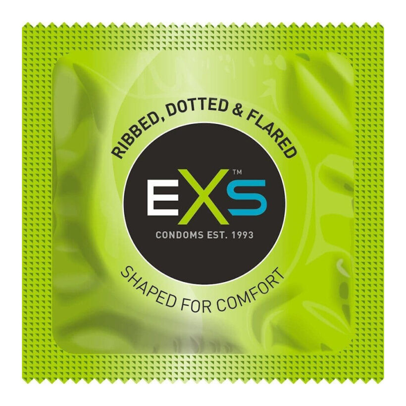 EXS Comfy Fit Ribbed and Dotted Condoms 12 Pack - Image 2