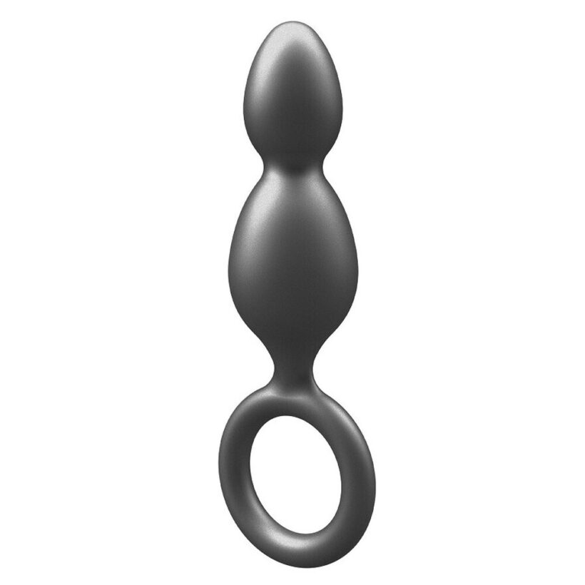 ToyJoy Buttocks The Plugger 2 Balls Metallic Silicone Plug - Image 2