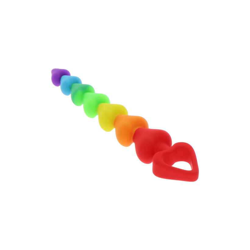 ToyJoy Rainbow Heart Anal Beads - Image 2