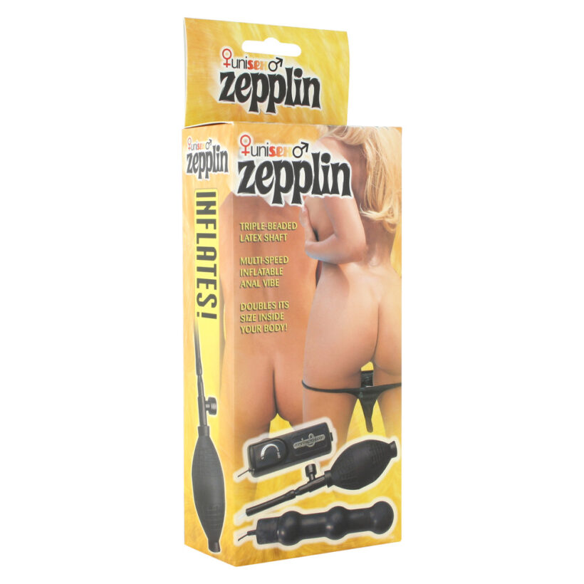 Zepplin Unisex Inflatable Vibrating Anal Wand Black - Image 2