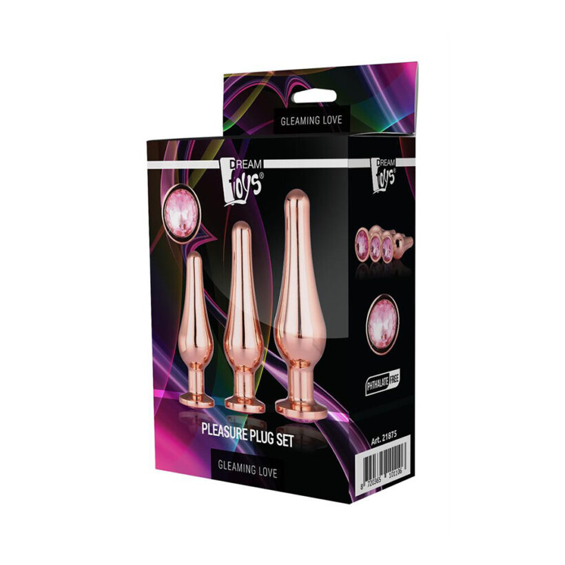 Gleaming Butt Plug Set Rose Gold - Image 4