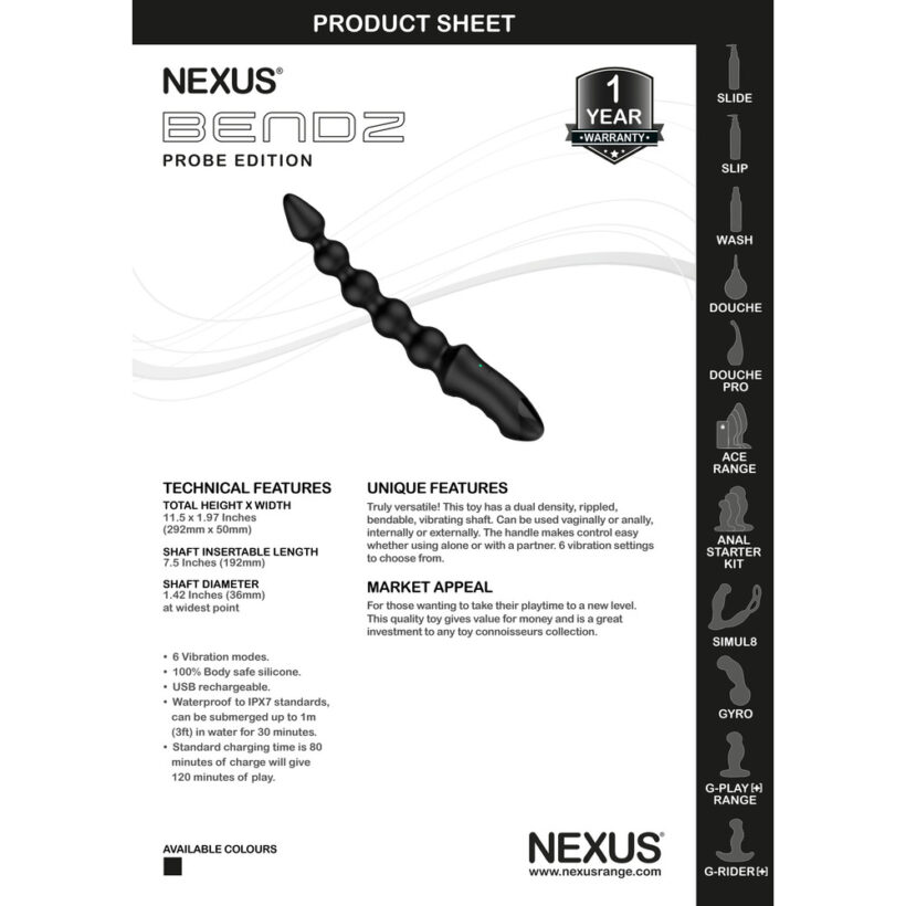 Nexus Bendz Vibrating Anal Probe - Image 3