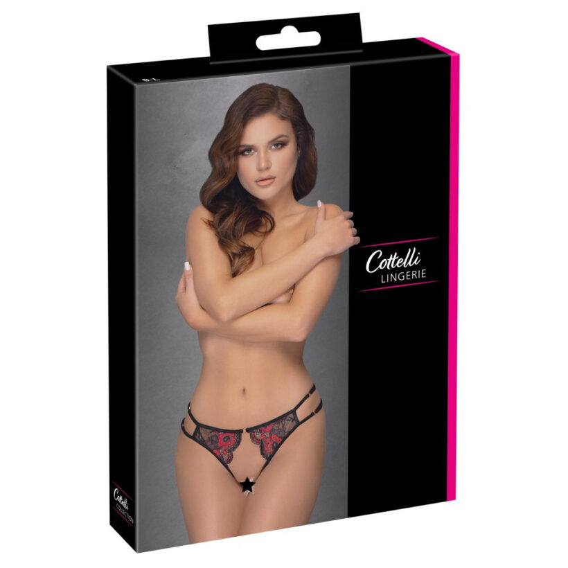 Cottelli Adjustable Lacey Crotchless Brief - Image 4