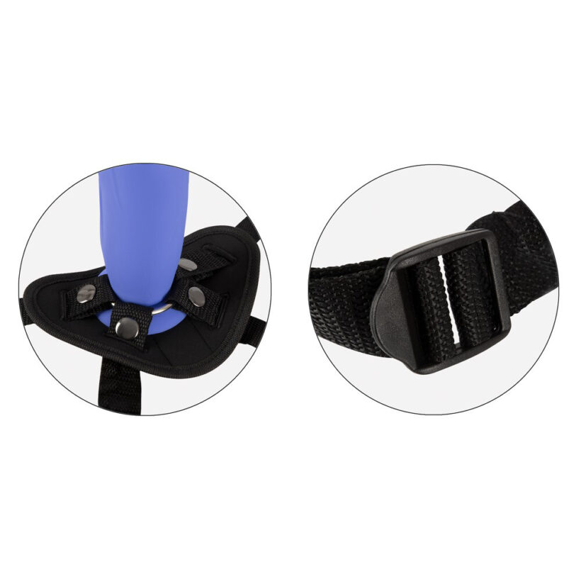 Remote Controlled Vibrating Strap On Purple - Image 4