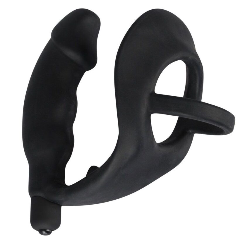 Black Velvets Cock Ring And Vibrating Anal Plug - Image 2