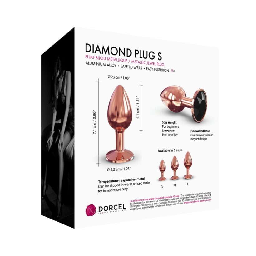 Dorcel Diamond Butt Plug Rose Gold Small - Image 4