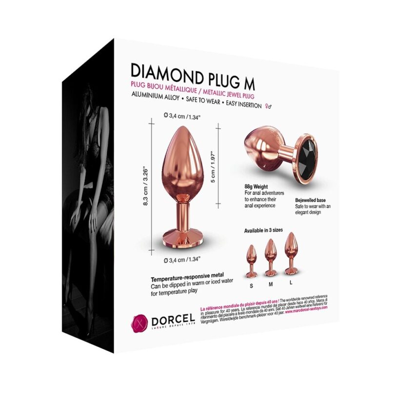 Dorcel Diamond Butt Plug Rose Gold Medium - Image 4