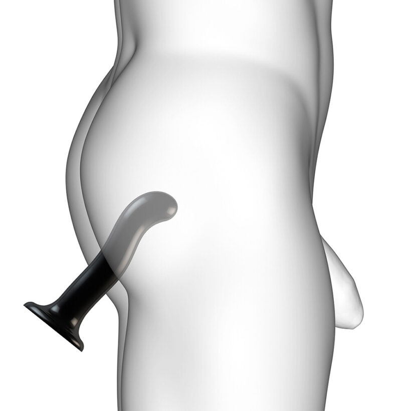 Strap On Me Prostate and G Spot Curved Dildo Medium Black - Image 3
