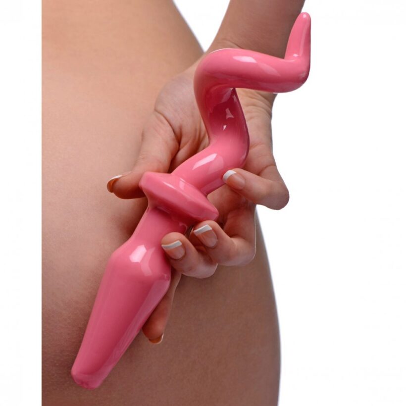 XR Pig Tail Pink Butt Plug - Image 2