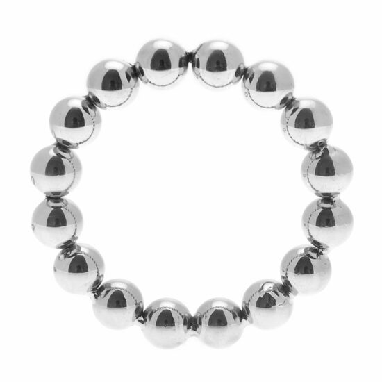 Master Series Meridian Stainless Steel Beaded Cock Ring ML