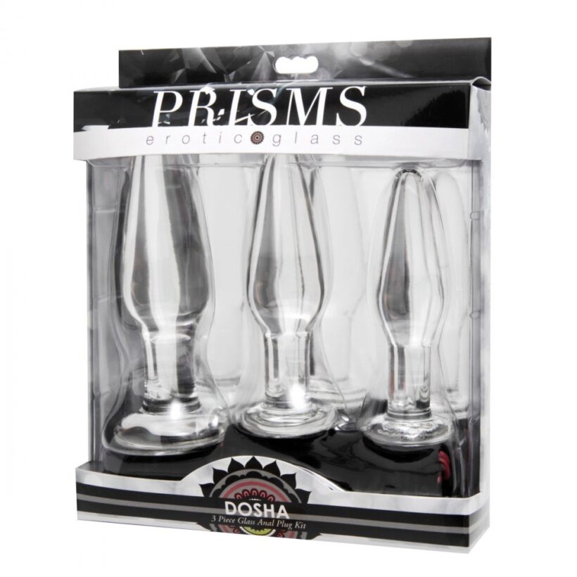 XR Dosha 3 Piece Glass Anal Plug Kit - Image 4