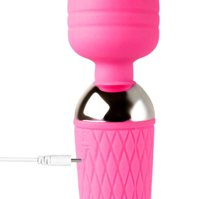 10 Speed Rechargeable Magic Wand Pink - Image 3