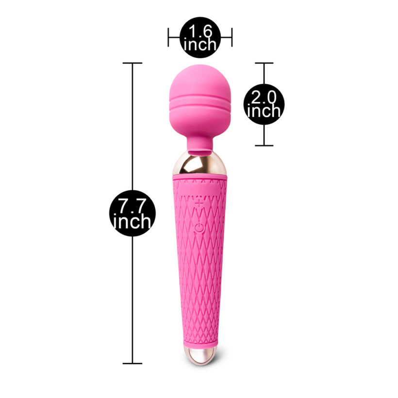 10 Speed Rechargeable Magic Wand Pink - Image 4