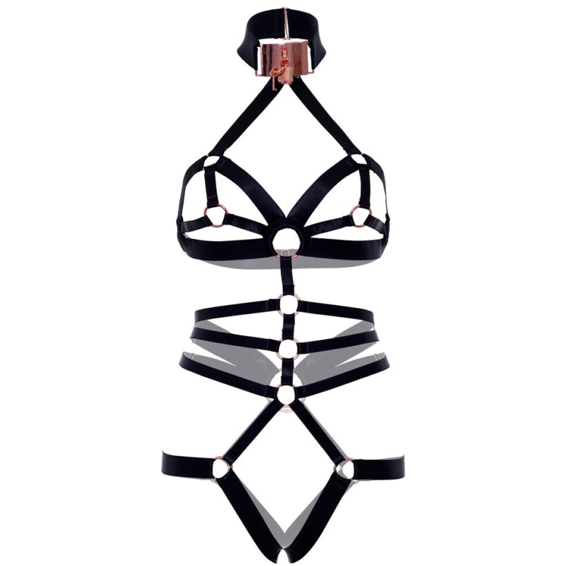 KINK Satin Elastic Crotchless Teddy - Image 4