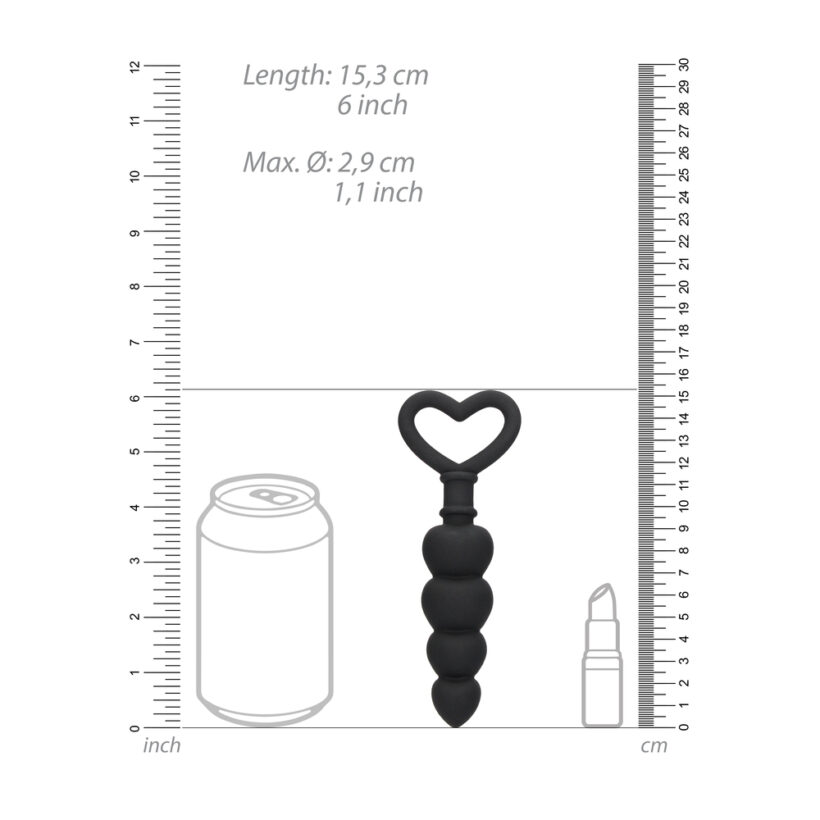 Ouch Silicone Anal Love Beads Black - Image 3