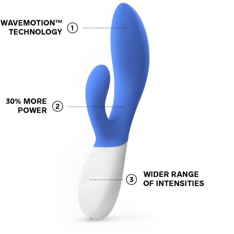 Lelo Ina Wave 2 Luxury Rechargeable Vibe Blue - Image 2