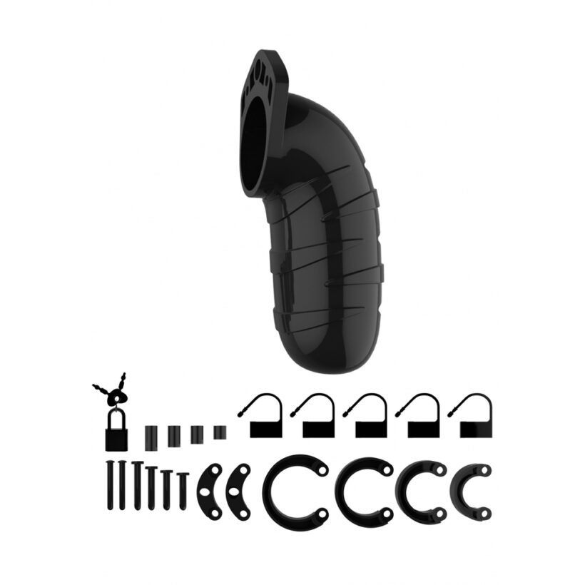 Man Cage 05 Male 5.5 Inch Black Chastity Cage - Image 2