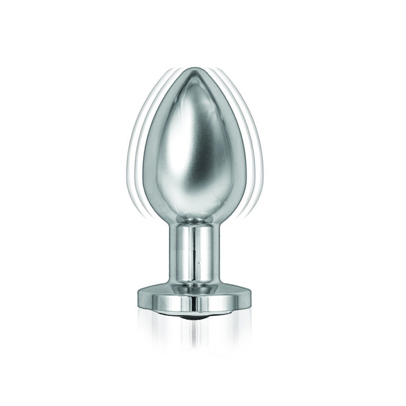 Ass Sation Remote Vibrating Butt Plug Silver - Image 2