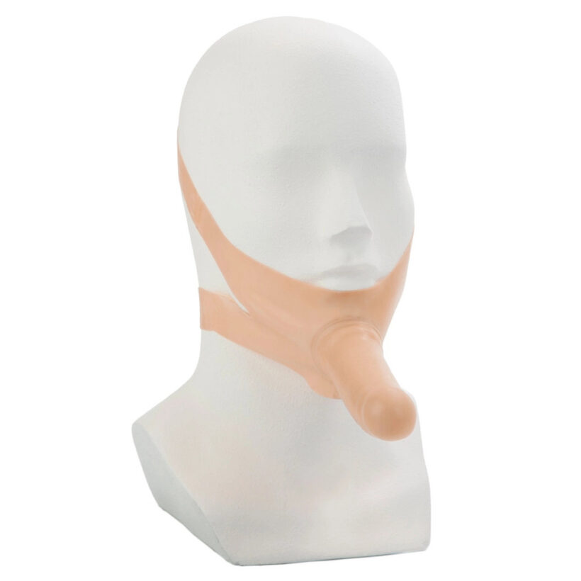 The Accommodator Face Strap On Dildo Flesh - Image 2