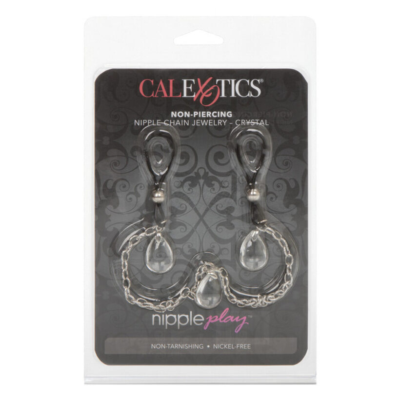 Nipple Play Non Piercing Nipple Chain Jewellery  Crystal - Image 2