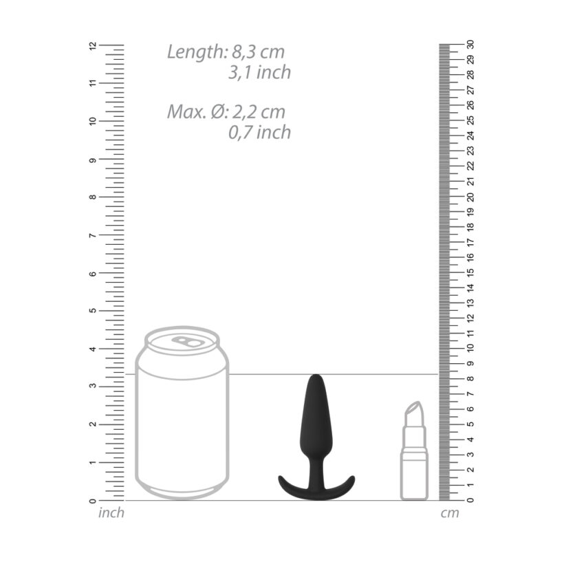 Beginners Size Slim Butt Plug Black - Image 3