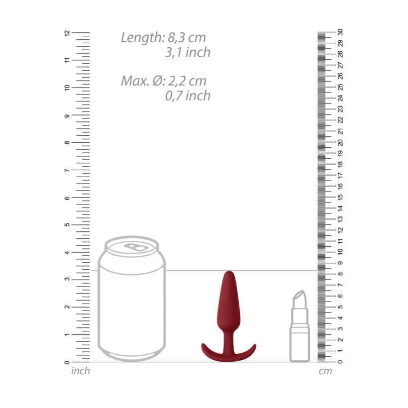 Beginners Size Slim Butt Plug Red - Image 3