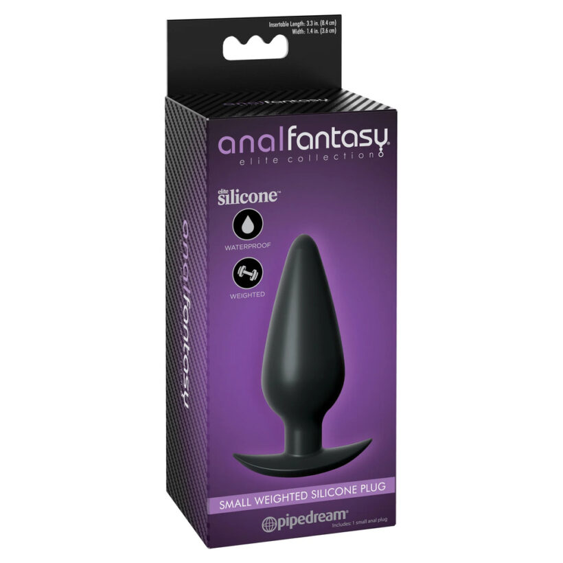 Anal Fantasy Elite Collection Small Weighted Silicone Butt Plug - Image 2