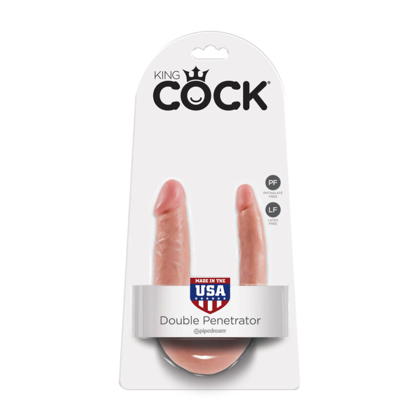 King Cock Small Double Trouble Flesh - Image 4