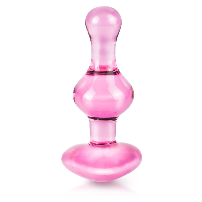 Icicles No.75 Pink Heart Glass Butt Plug - Image 3