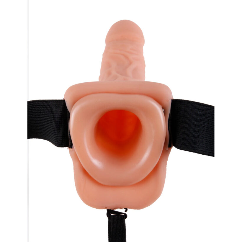 Fetish Fantasy Series 9 Inch Vibrating Hollow Strap On Flesh - Image 3