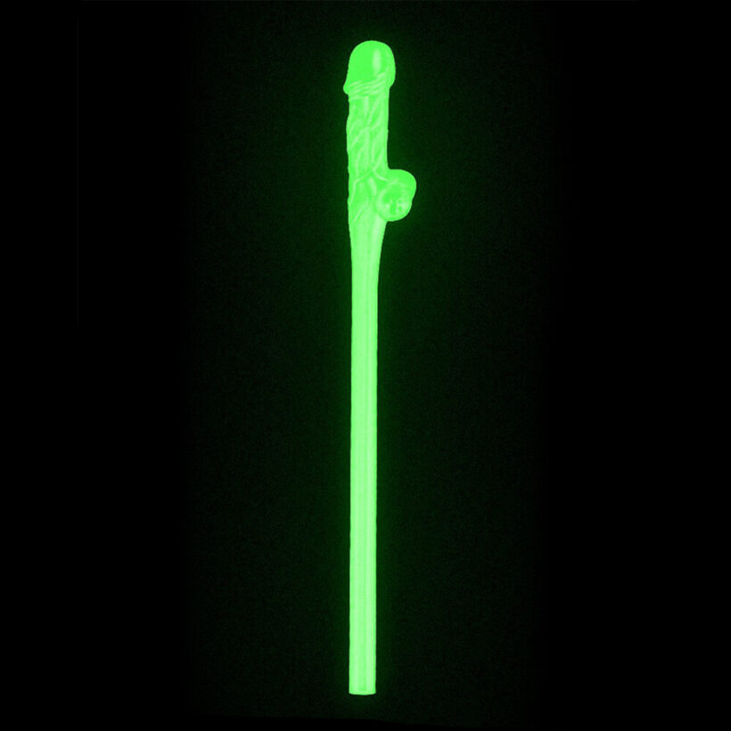 Lovetoy Pack Of 9 Willy Straws Glow In The Dark - Image 4