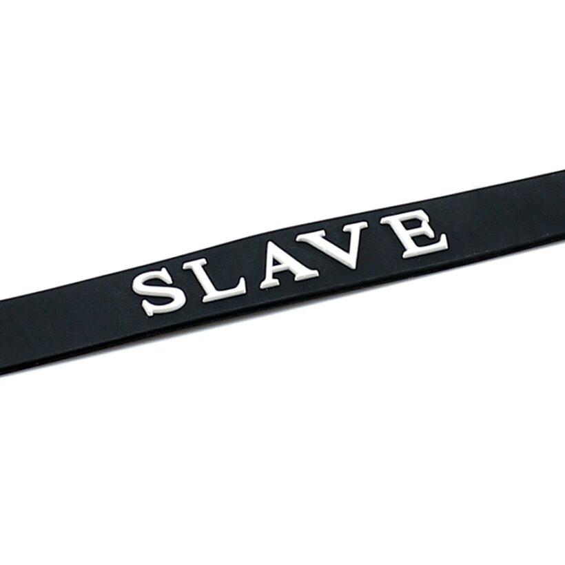 Black Silicone Slave Collar - Image 3