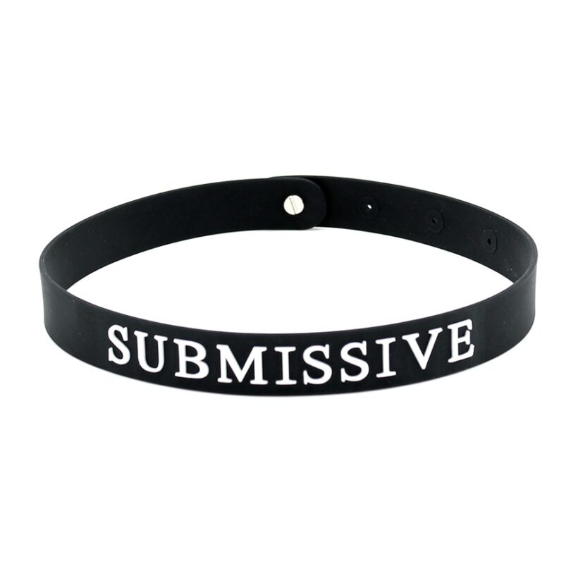 Black Silicone Submissive Collar - Image 2