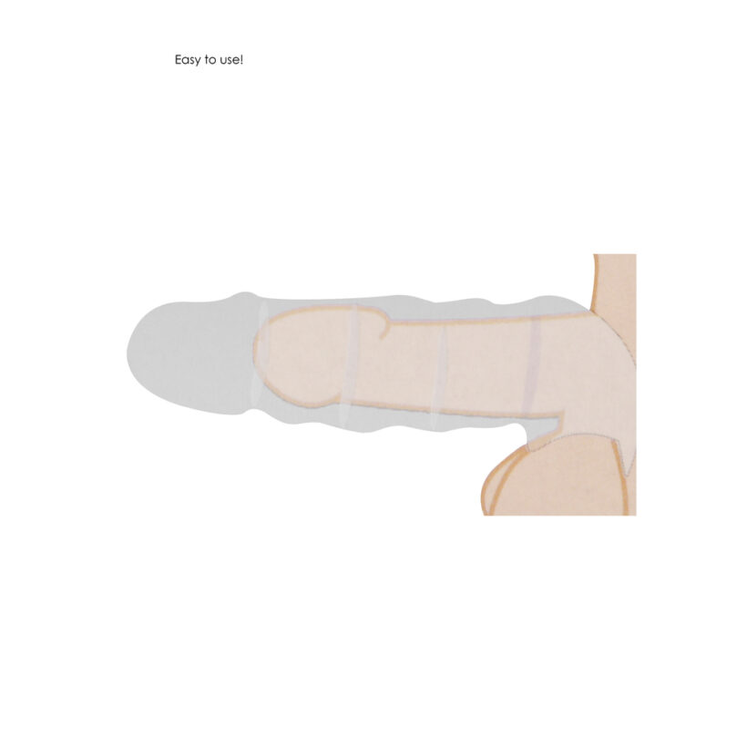 Realrock 6 Inch Penis Sleeve Flesh Pink - Image 3
