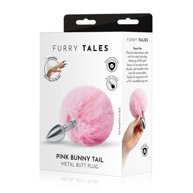 Furry Tales Pink Bunny Tail Butt Plug - Image 4