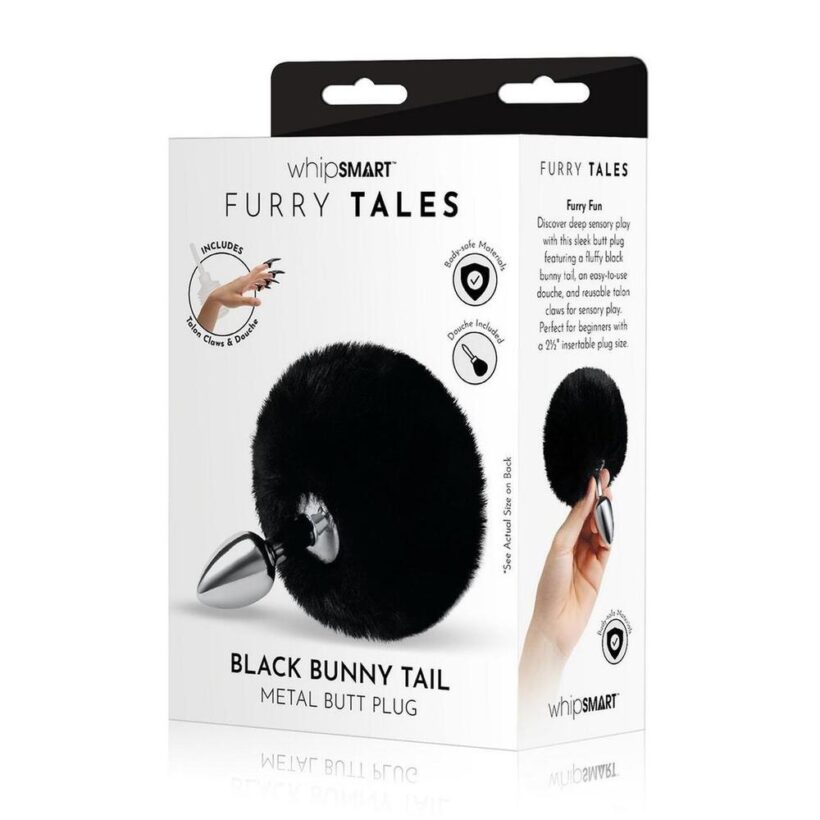 Furry Tales Black Bunny Tail Butt Plug - Image 4