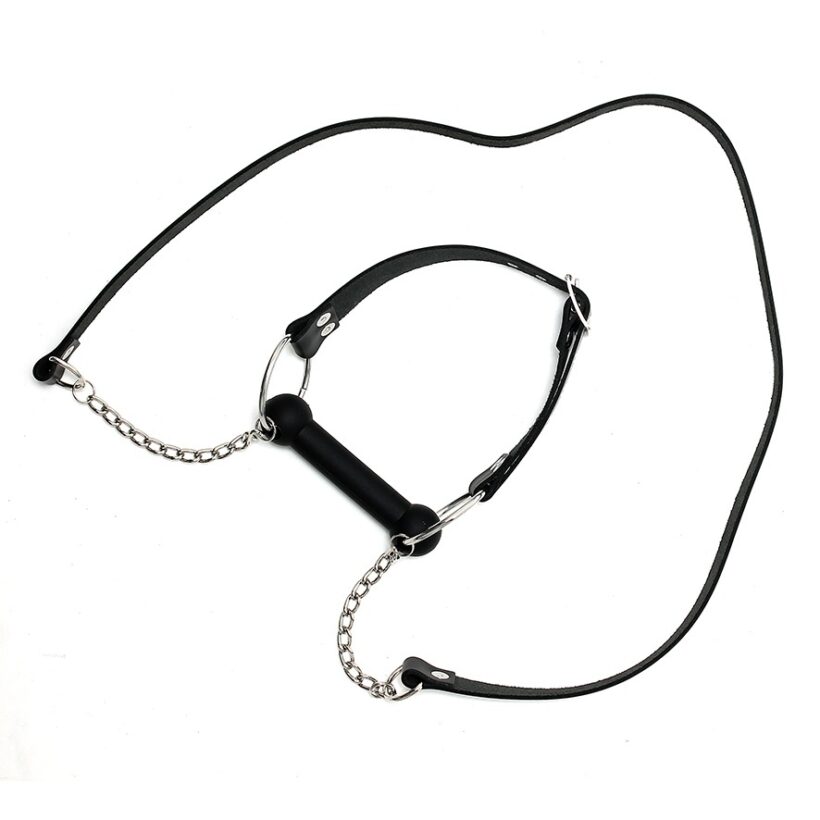 Leather Horse Bit Gag And Reins - Image 2